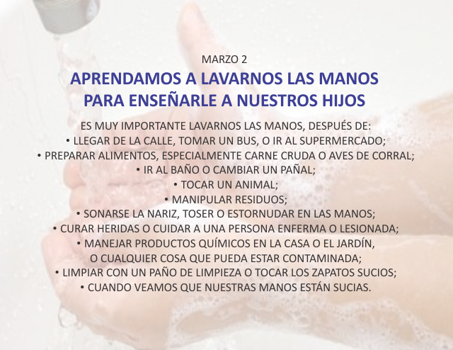 Aprendamos a lavarnos las manos para enseñarle a nuestros hijos